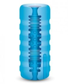 Zolo Backdoor Squeezable Vibrating Stroker Blue