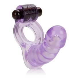 Double Diver Vibrating Enhancer Flexible Penetrator Purple