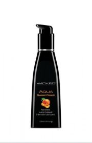 Wicked Aqua Sweet Peach Flavored Lubricant 4oz (SKU: WIC035)