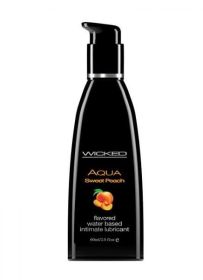 Wicked Aqua Sweet Peach Flavored Lubricant 2oz (SKU: WIC034)