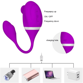 Wearable Vibrating Massage Device Silent Quiet Body Massage and Waterproof Neck and Shoulders (Color: Purple)