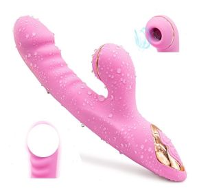 Fast Charging Dildo Vibrator Clitoris Massager (Color: Pink)