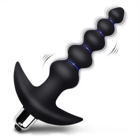 Extra Long Anal Beads with Suction Cup (Color: BLACK)